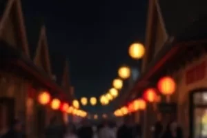 夜与雾之间被雾气包裹的街灯与巷口